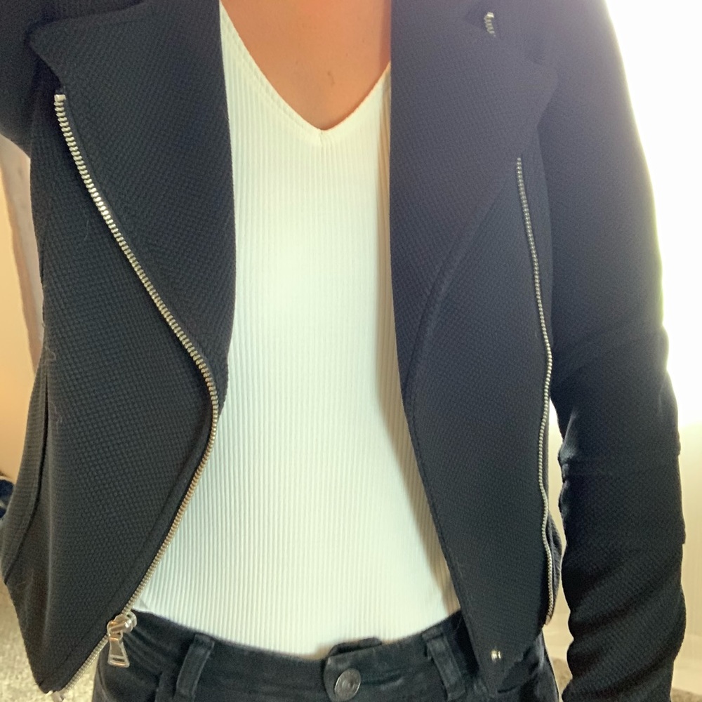 Black moto jacket